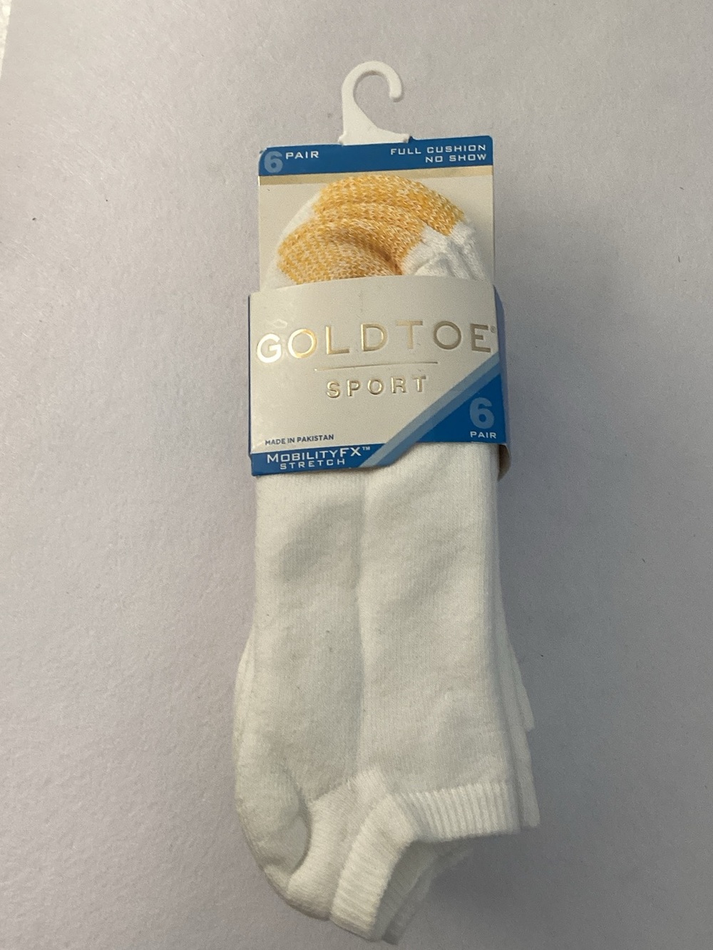 Gold Toe Sport White No-Show Athletic Socks - 6 Pack